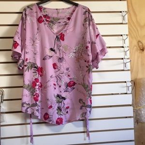 Floral lavender blouse
